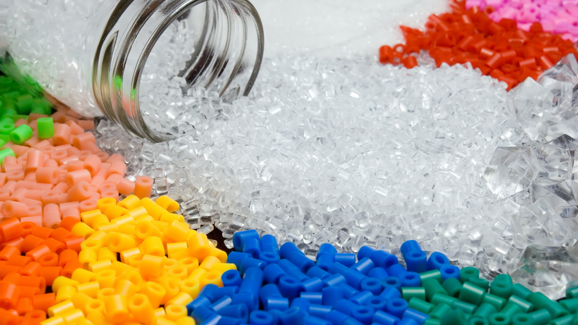Colorful plastic pellets and granules - Krishna Plastic