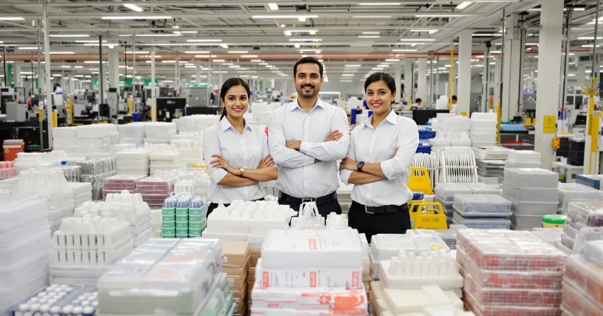 Quality Control Team at Krishna Plastic Manufacturing Facility